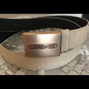 Escada vintage crocodile embossed belt